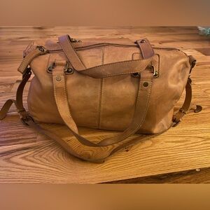 Mango weekends bag Tan Leather Satchel Bag